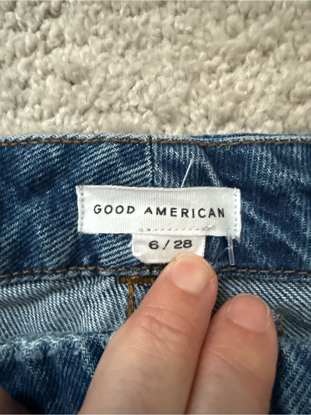 Good American Dark Blue Flare Jeans - Picture 2 of 9